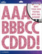 Sticko Alphabet Stickers, Regular X-Large, Pink Glitter Futura...