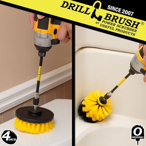 Bathroom Accessories - Shower Cleaner Tools - Toilet Brush- Grout Cleaner Brush - Carpet Cleaner Brush - Tile Cleaning Brush Kit - Bathtub Scrubbi...