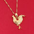 Women Jewelry 24k Gold Plated Animal Rooster Chicken Pendant Necklace Jewelry...