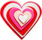 Playfully Ever After 1 to 6 inch Multi-Size Pack Stiff Felt Hearts 18pc (Red, Pink, & White Combo)...