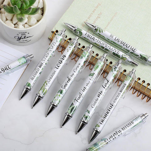 Tinlade 10 Pieces Christian Pens for Women Religious Ink Pens Inspirational Quotes Pens Bible Verse Ballpoint Pens Funny Office Pens Retractable I...