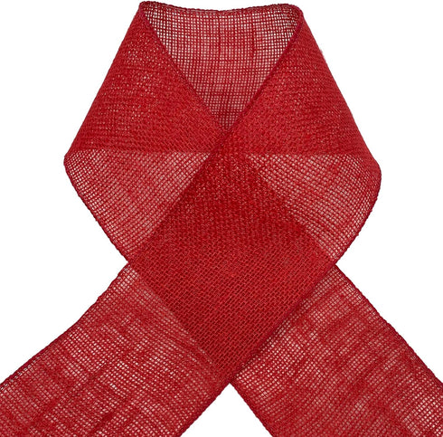Value Ribbon Burlap 4" X 10 YD Wired Burlap Ribbon for Gift Wrapping, Rose Red Ribbons for Crafts, Birthday Gifts for Women and Men, Art Supplies ...