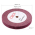 uxcell 200mm x 25mm 320 Grit Non-Woven Polishing Burnishing Wheel Abrasive Cloth Nylon Wire Drawing Flap Wheel for Stainless Steel Metal Red...