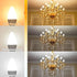 hansang E12 LED Candelabra Bulbs 3000K Soft White 6W 60Watt Equivalent, B11 Ceiling Fan Light Bulbs Small Base, C37 Type B Light Bulb for Chandeli...