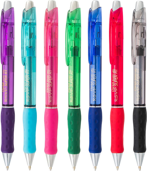 Pentel RSVP Super RT Ballpoint Pen, (1.0mm) Medium Line, Green Ink, Box of 12, (BX480-D)...