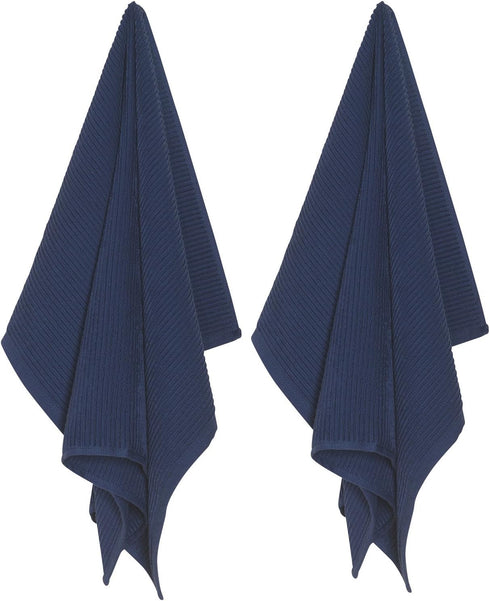 Now Designs Ripple Kitchen Towel, Set of 2, Indigo...