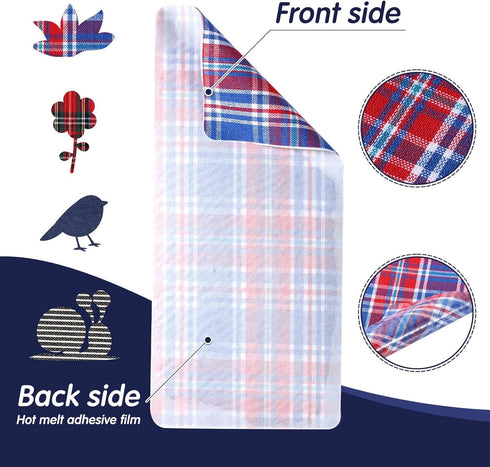 Syhood 15 Sheets Iron-on Patches Mending Fabric 4.92 x 11 Inch Iron on Clothes Patches on Repair Kit for Mending Fix Couch Pants Pockets Holes Kne...