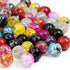 RUBYCA Assorted Mixed Round Druk Crackle Czech Crystal Glass Beads for Jewelry Making (8mm, 100pcs)...