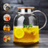 Large Glass Teapot with Infuser, Stovetop Safe, Thickened Heat Resistant Borosilicate Glass, 68 fl oz Glass Tea Kettle with Bamboo Lid...