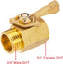 Garden Hose Shut Off Valve, Heavy Duty Brass Shut Off Valve for Garden Hose with 2 Rubber Washers, 3/4 Inch, 2 Pack...