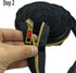 #5 Black Zipper Tape by The Yard Nylon Zippers for Sweing Gold Teeth 10 Yard with 20pcs Zipper Pulls for Bags and Purses Handback Craft Making...
