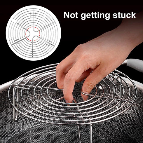 Round Steamer Rack and Cooling Rack,Stainless Steel Pot Trivet, Cooking Rack,Wire Steamer Kettle Rack Holder, Air Fryer Cooking Steamer Rack for B...