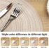SHACOS 15 inch Round Braided Placemats Set of 6 Non Slip Heat Resistant Cotton Polyester Table Mats Washable Place Mats for Dinner Party Table Dec...