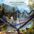 TOBWOLF Camping Hammock Net, Lightweight Outdoor Mosquito Net, 360 Degree Protection Polyester Netting with Dual Sided Zipper & Rope & Storage Bag...
