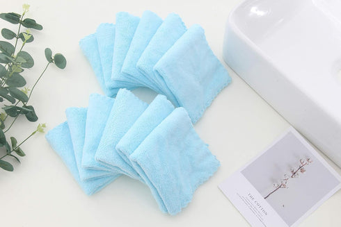 12 Pack Baby Washcloths - Extra Absorbent and Soft Wash Clothes for Newborns, Infants and Toddlers - Suitable for Baby Skin and New Born - Microfi...