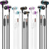 Kirababy Earbuds Wired with Microphone, 5 Pack Wired Headphones with Powerful Heavy Bass, High Definition, Earphones Wired 3.5mm Jack......