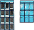 NIMES Hanging Closet Underwear Sock Jewelry Storage Over The Door Classroom Cell Phone Calculator Organizer Clear Pockets (BLUE-12 & 9 POCKETS PAC...