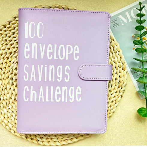 100 Envelope Challenge Binder,A5 Money Saving Binder with Cash Envelopes,Budget Binder for Planning and Saving $5050,Money Savings Challenges Bind...