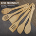 6-Piece Bamboo Wooden Spoons for Cooking Wood Spatula Spoon Nonstick Kitchen Utensil Set with 3-Piece Bamboo Take Along Reusable Utensil Set for H...