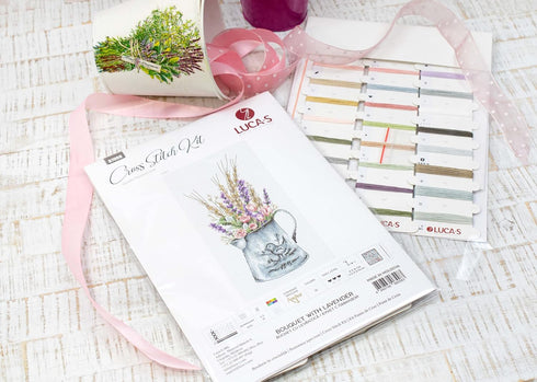 Cross Stitch Kit Luca-S - Bouquet with Lavender B7008...