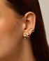 PAVOI 18K Gold Plated Sterling Silver Posts 4 Pairs Small Hoop Earrings Set | Huggie Hoop Pack Four Pairs Earrings for Women 10mm 12mm 14mm 16mm...