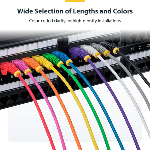 StarTech.com 1.5 m CAT6 Cable - Slim CAT6 Patch Cord - Black - Snagless RJ45 Connectors - Gigabit Ethernet Cable - 28 AWG (N6PAT150CMBKS)...