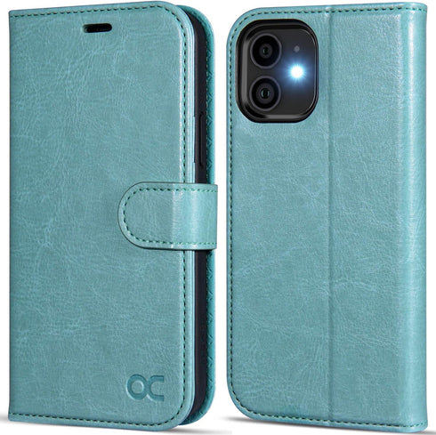 OCASE Compatible with iPhone 12 Case/Compatible with iPhone 12 Pro Wallet Case, PU Leather Flip Case with Card Holders RFID Blocking Kickstand Pho...