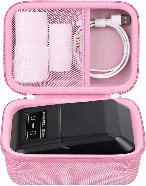 BOVKE Carrying Case Compatible with SUPVAN T50M Pro Bluetooth Label Maker Machine, T50M Pro Portable Inkless Labeler Holder with Extra Space for L...