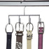 Mawa by Reston Lloyd Non-Slip Space-Saving Clothes Hanger for Belts with 4-Hooks, Style GH, Set of 2, Silver...