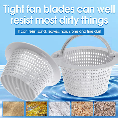 6" above Ground Pool Skimmer Basket Thru-Wall Strainer Basket Filter Basket with Handle to Clean Leaves and Debris (2)...