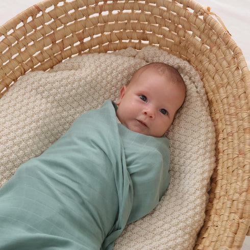Insular Muslin Swaddle Blanket, Baby Swaddle Wrap for Boys and Girls, Receiving Blanket Large 47 x 47 inches, Baby Essentials, 2 Pack, Green&Duck...