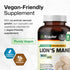 Lions Mane Supplement Capsules - Vegan, Organic Lion’s Mane Mushroom Supplement for Cognitive Function, Focus Support - Lions Mane Pills - 3 Month...