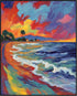 Posterizer 1 pcs- sea and beach themed oil painting style print 10-Landscape & Nature Art-Floral Botanical Art- Decor for Home & Office- unframed ...