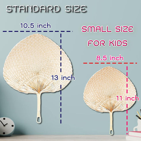 Palm Leaf Fan Woven Farmhouse Kitchen Summer Cooling Party Beach Wedding Camping 1 Pack (Standard)...