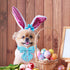 Dog Collar Easter Gift with Tie, Rabbit Egg Male Dog Collar with Safety Metal Buckle Adjustable Puppy Collars for Small Medium Large Boy & Girl Do...