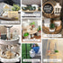 Kate Aspen Rustic Farmhouse Decor White Candle Holder Lantern Decorative (7.5 Inch), Wedding Decoration, Centerpiece Table Decorations, Home Decor...