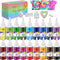 HTVRONT Tie Dye Kit for Kids and Adults - 18 Colors 80ML Pre-Filled Bottles Permanent Non-Toxic Tye Dye Kits for Clothing T-Shirt Fabric Textile C...