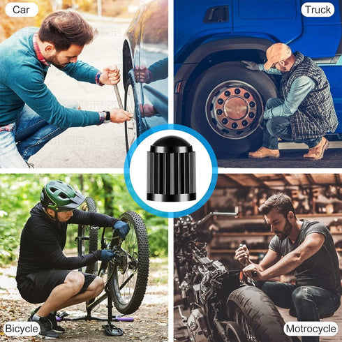 Presta Valve Adapter, Convert Presta to Schrader Adaptor for Bike, Inflate Tire Using Standard Pump or Air Compressor, Tire Valve Caps(4PCS)...