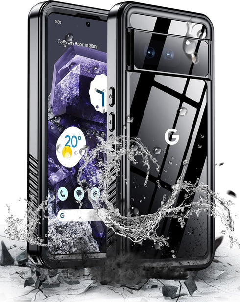Hualele Pixel 8 Waterproof Case IP68 Underwater Case with Built-in Screen and Lens Protector, Rugged Full Body Sealed Heavy Duty Shockproof Case f...
