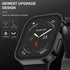 Adepoy 2 Pack Hard Case Compatible with Apple Watch 41mm Series 9 Series 8 Series 7 with Tempered Glass Screen Protector, Black Ultra-Thin Durable...