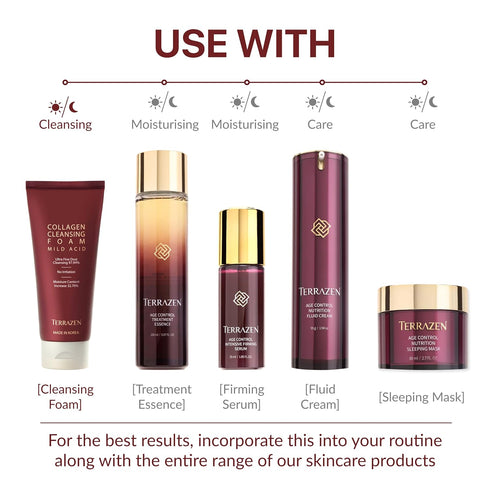 Korean Face Wash Mild Acid Cleanser with Collagen 140ml - Foaming Facial Deep Cleansing for Dry & Sensitive Skin - Gentle, Natural, Organic Skin C...
