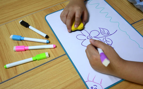 Dry Erase Lapboard Double Sided, Dry Erase Board with Lines for Kids, Small Whiteboard for Home & School...