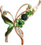 Navachi 18k Gold Plated Enamel Crystal Insect Butterfly Brooch Pin...
