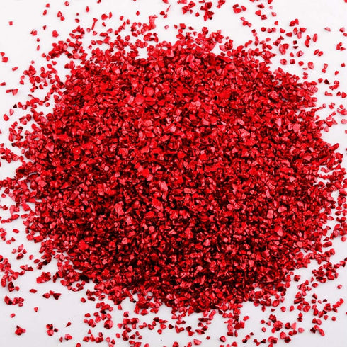 Crushed Glass Irregular Metallic Chips Sprinkles Chunky Glitter Red 100g 2-4mm for Nail Arts Craft DIY Vase Filler Epoxy Resin Mold Scrapbooking J...