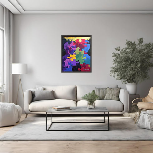 Posterizer 1 pcs-colorful Valentine's day inspired puzzle art -2-Romantic Art-Holiday Poster Collection-Gift for Couples boyfriend girlfriend Husb...