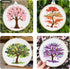 Sivilife Embroidery Starter Kit for Beginners, 4 Sets Stamped Cross Stitch Kits for Adult, Seasonal Tree Pattern Hand DIY Kits with 2 Embroidery H...
