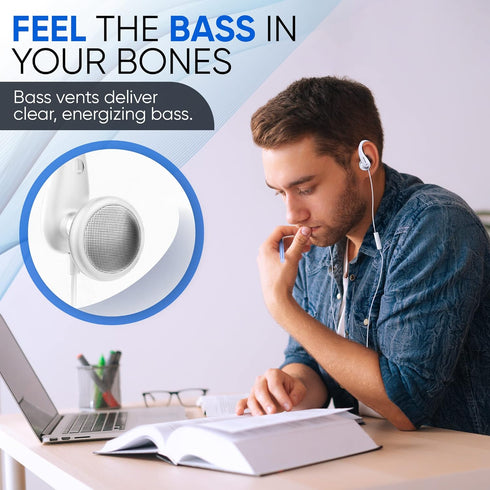 Philips Over The Ear Earbuds, Flexible Wrap Around Earbuds, Around Ear Headphones with Mic Behind The Ear Headphones, Perfect for Sports, Running,...