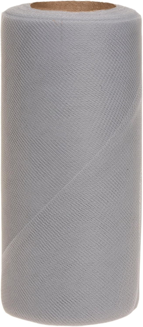 Falk Fabrics Tulle Spool for Decoration, 6-Inch by 25-Yard, Grey...