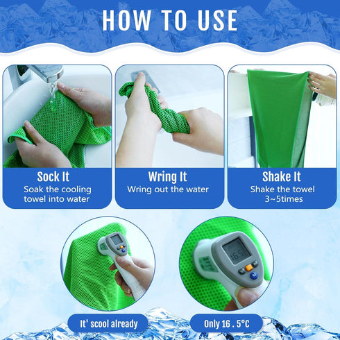 12 Pieces Cooling Towels for Hot Weather Soft Breathable Cold Towel Yoga Towels for Sweat, Sports, Workout, Fitness, Gym, Running, Travel Camping,...