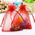 50pc 4x6 inches Gifts Wrap Bags Red,Organza Sheer Fabric,Drawstring Sachet for Baby Shower Favor,Coin,Necklace Treasure Trinket,Retailer,Company,B...